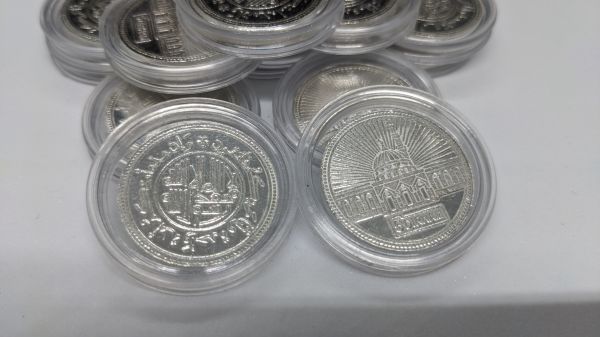 5 DIRHAMS UTMANIAH 999 FINE SILVER COINS